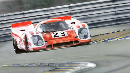 Limited Edition Driver Signed of Porsche 917 - 1970 Salzburg Attwood / Herrmann
